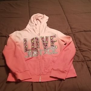 Justice zipper hoodie